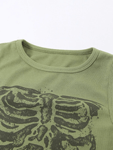 Kurzes Cami-Top mit Totenkopf-Print